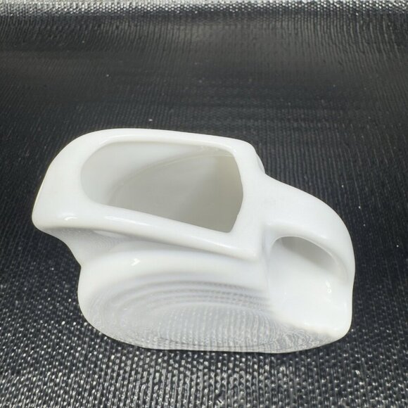 Fiestaware White Mini Disc Pitcher Fiesta Small Jug 5 oz Creamer 1980s Vintage - Picture 10 of 10